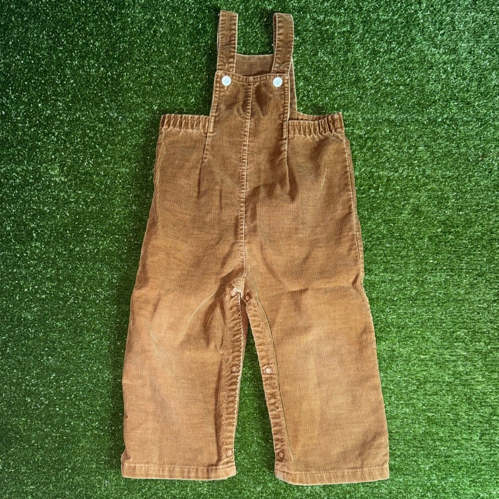 Vintage Buster Brown Brown Corduroy Overalls Toddler 24 Months Retro Snap Crotch